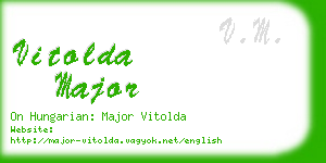 vitolda major business card